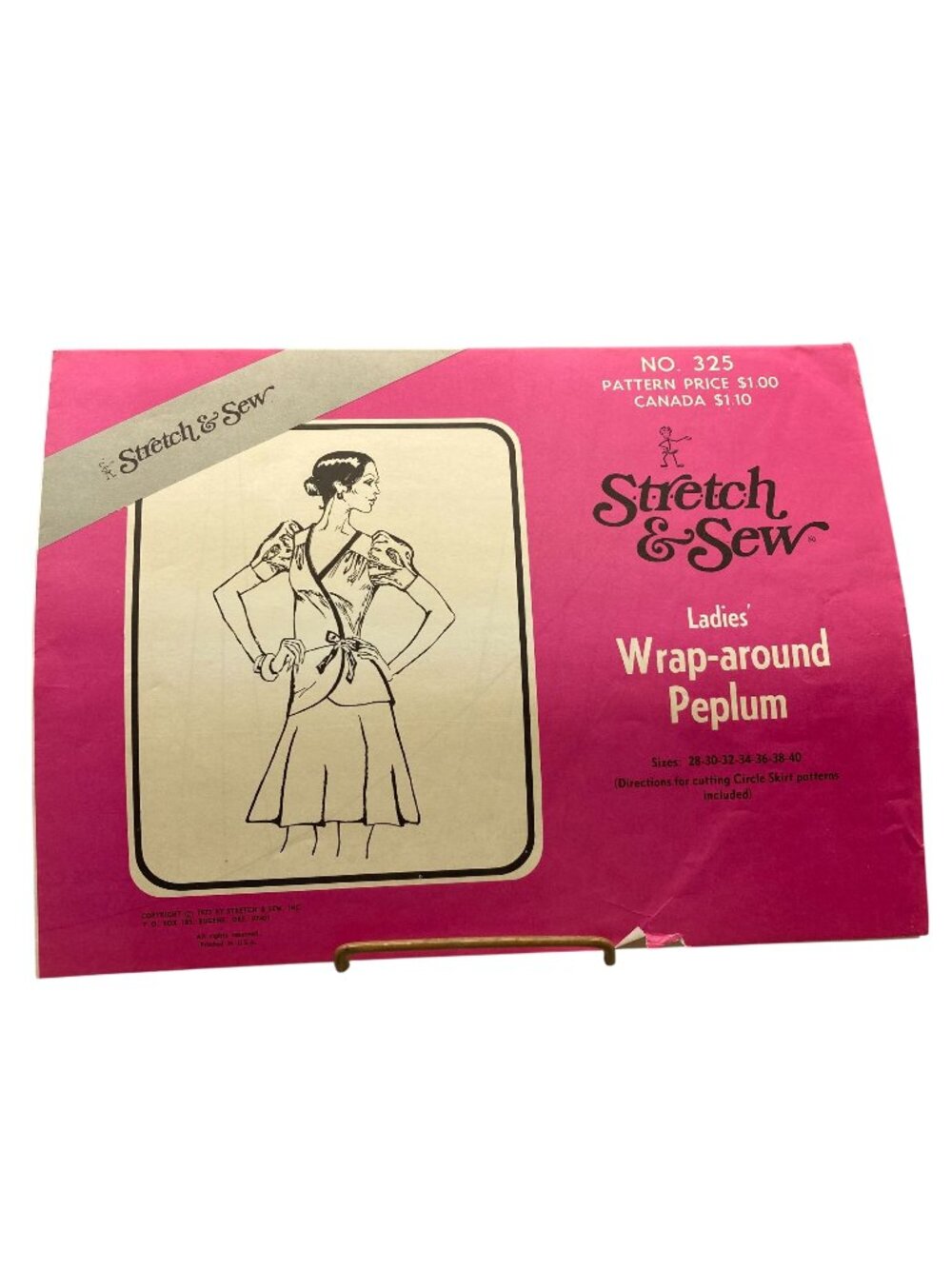 UNCUT Vintage Sewing PATTERN Stretch and Sew 325 by Ann Person, Ladies 1973 Wrap